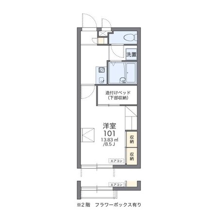 レオパレスサンクレスト我如古の物件間取画像